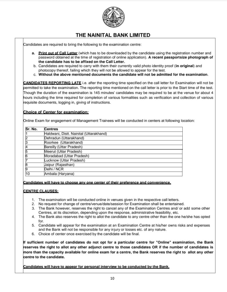 latest Nainital Bank Recruitment in 2024